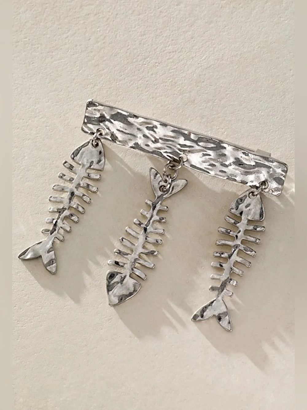 NWT Free People Fish Outta Water Brooch in Silver